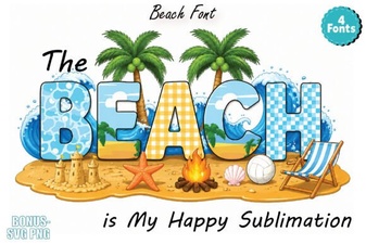 Beach Fonts for Coastal Design Projects