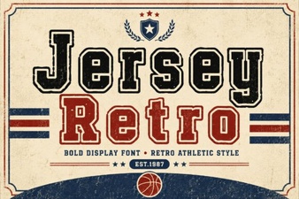 Retro Jersey Fonts for Sports & Design Projects