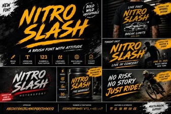 Nitro Slash Font: a Bold Design Tool